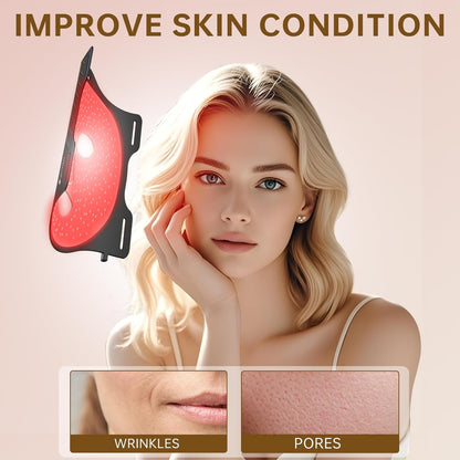 VYM Professional Cordless Red Light Therapy Mask for Facial Treatment 