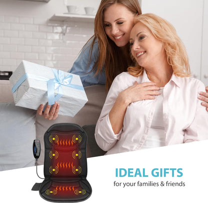 Back Massager with Heat, Vibration Massage Seat Cushion for Chair